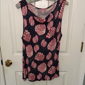 Lilly Pulitzer Pink and Blue Sleeveless Tank Top